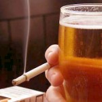 alcohol and cigarettes