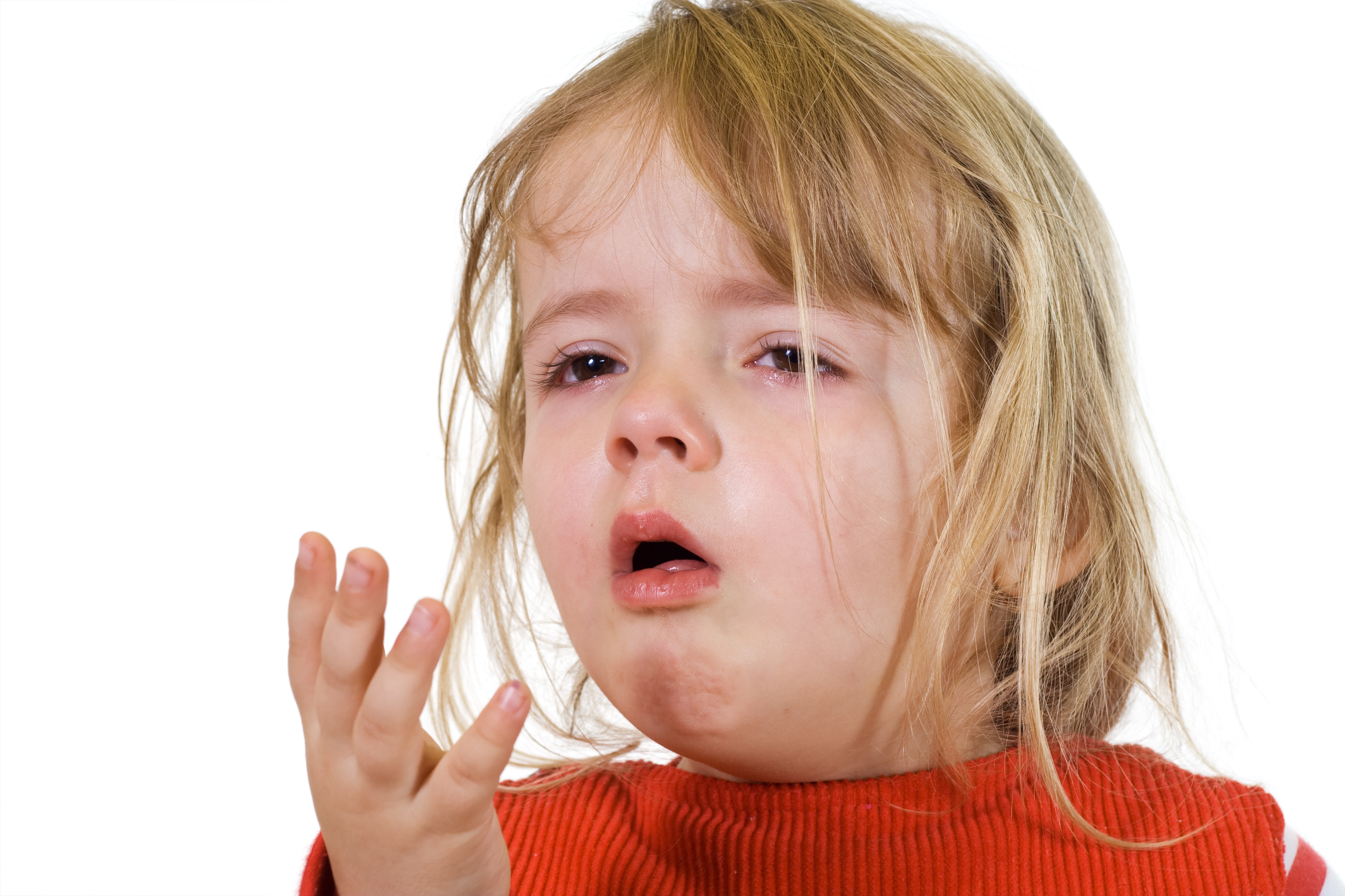 Little girl with the flu