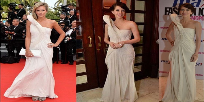 Kalki koechlin and Lady Victoria Hervey again in Gaurav Gupta couture