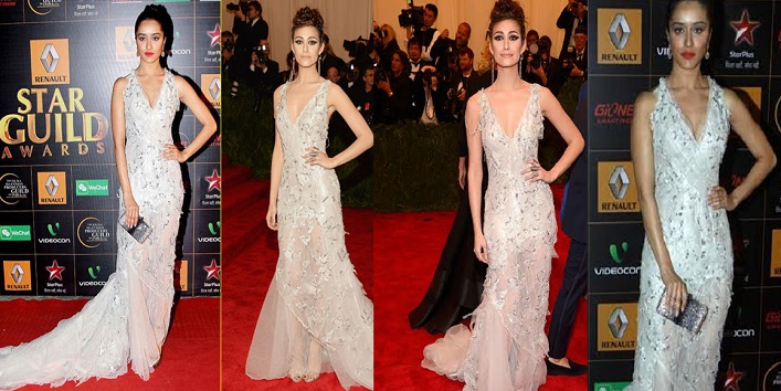 Shradha Kapoor and Emmy Rossum in donna Karen