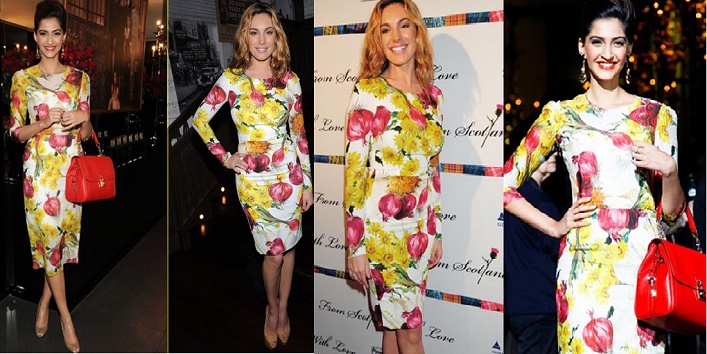 Sonam Kapoor and Kelly Brooks in Dolce and Gabbanna