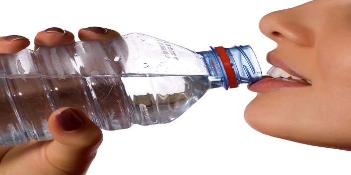 girl drink  mineral water