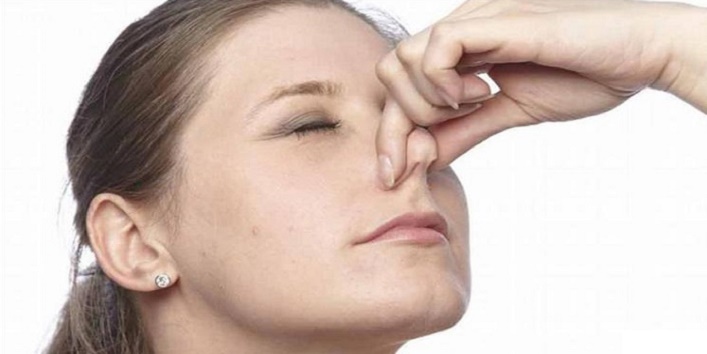 pinch nose hard